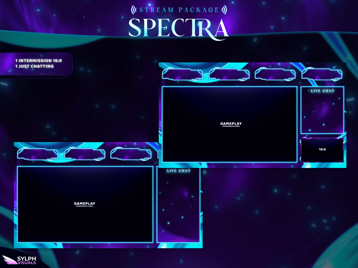 Spectra Animated Intermission Screens for Twitch