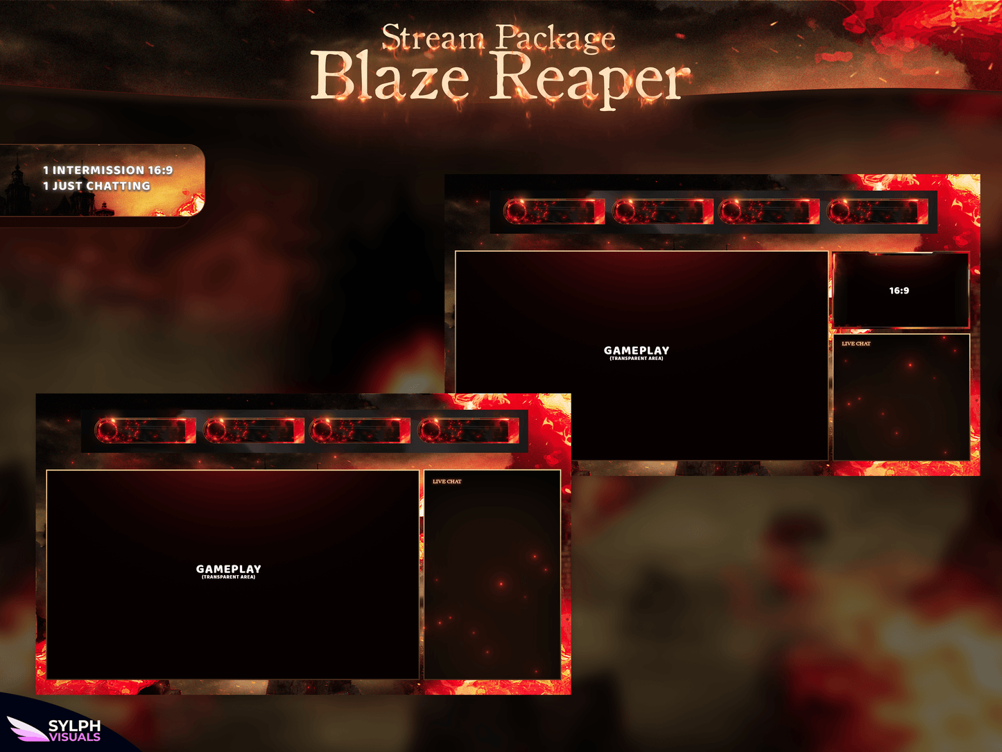 Blaze Reaper Animated Intermission Screens for Twitch
