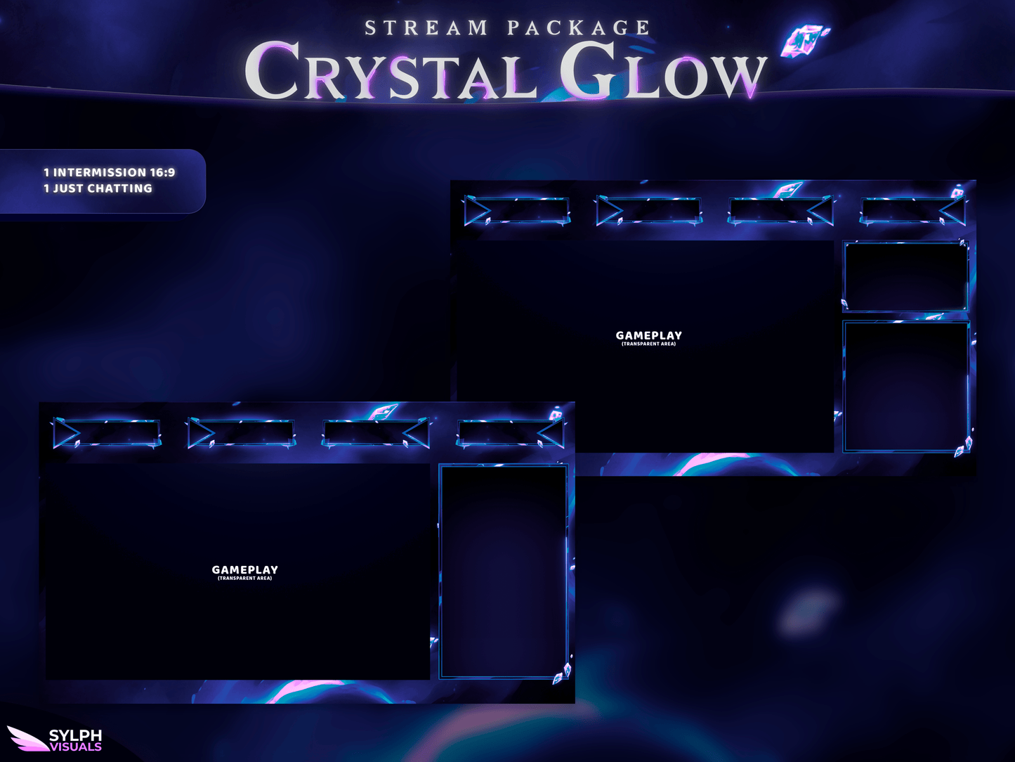 Crystal Glow Stream Overlay Package