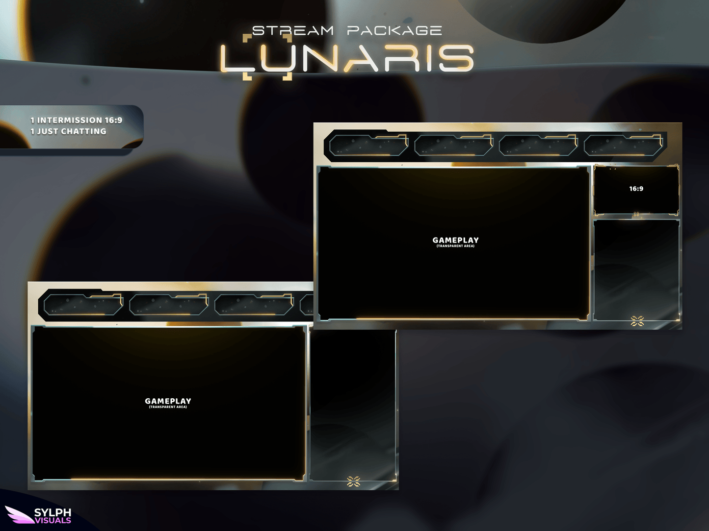 Lunaris Animated Intermission Screens for Twitch