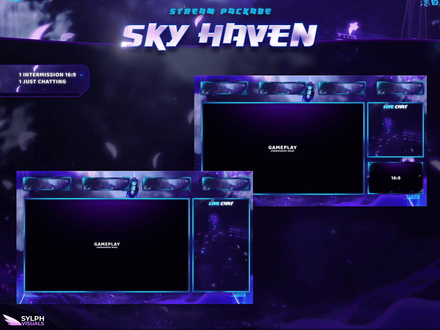 Sky Haven Panels and icons for Twitch and Kick