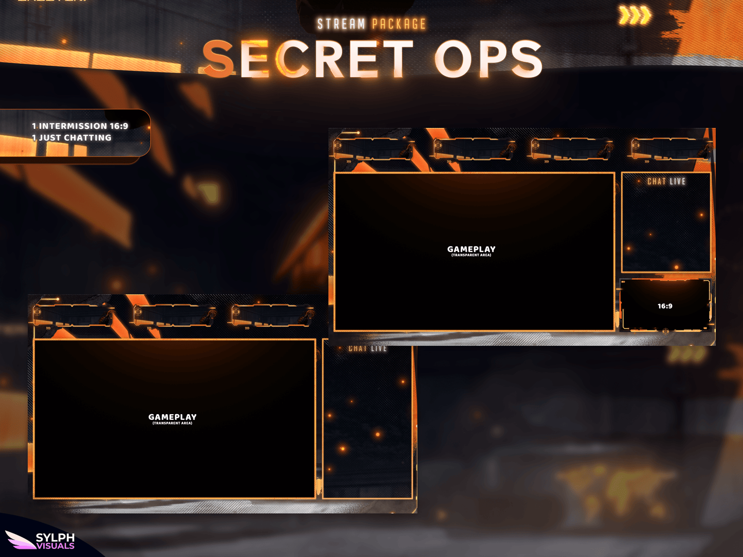 Secret Ops Animated Intermission Screens for Twitch