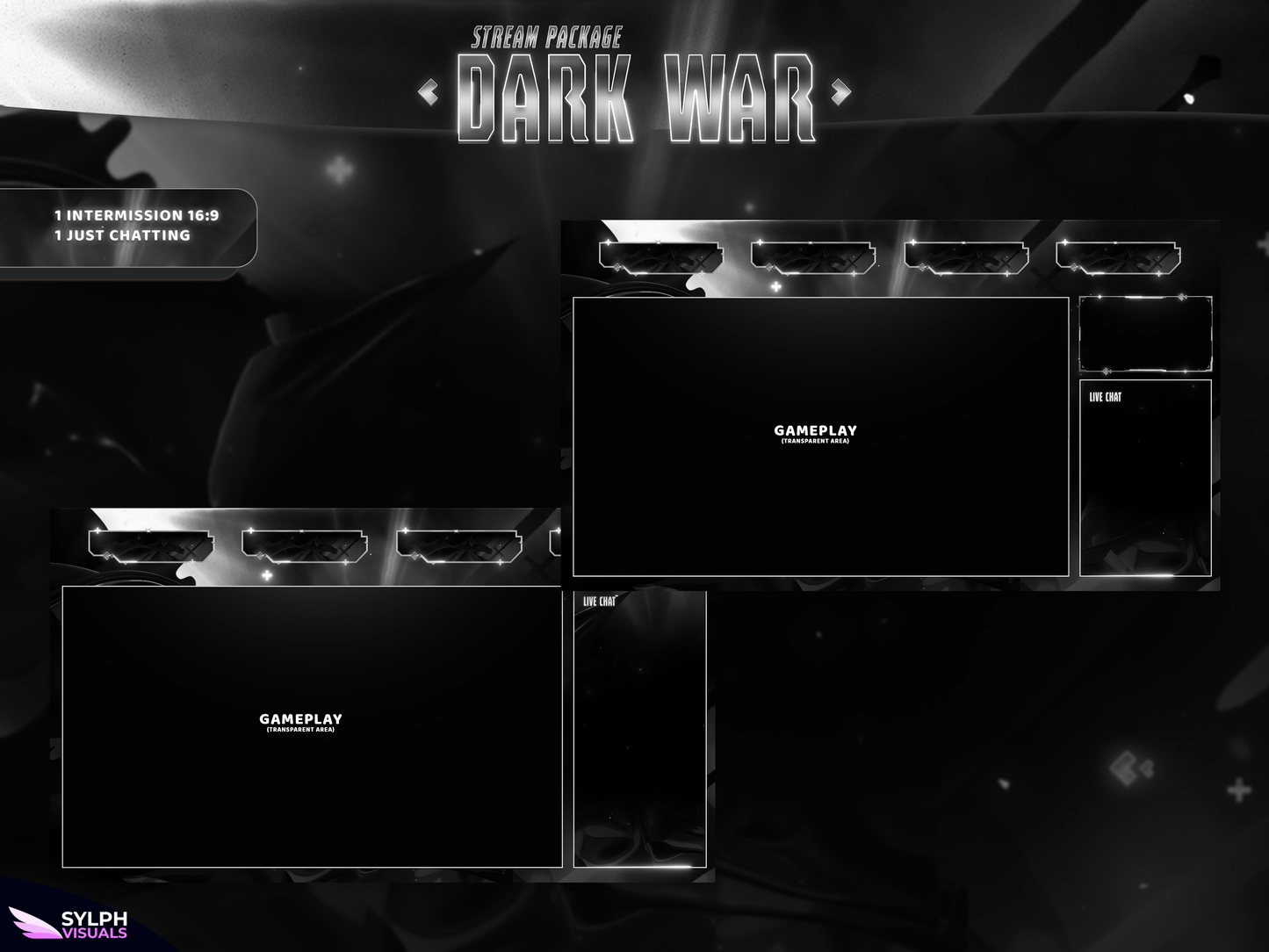 Dark War Animated Intermission Screens for Twitch