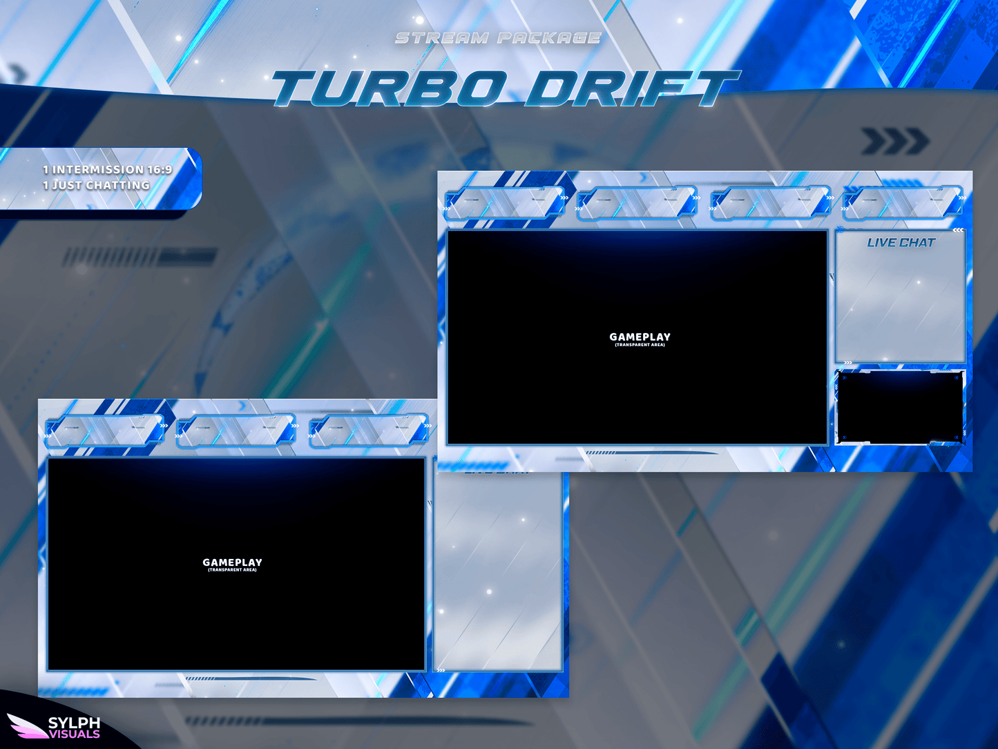 Turbo Drift Stream Package Turbo Drift Animated Intermission Screens for Twitch