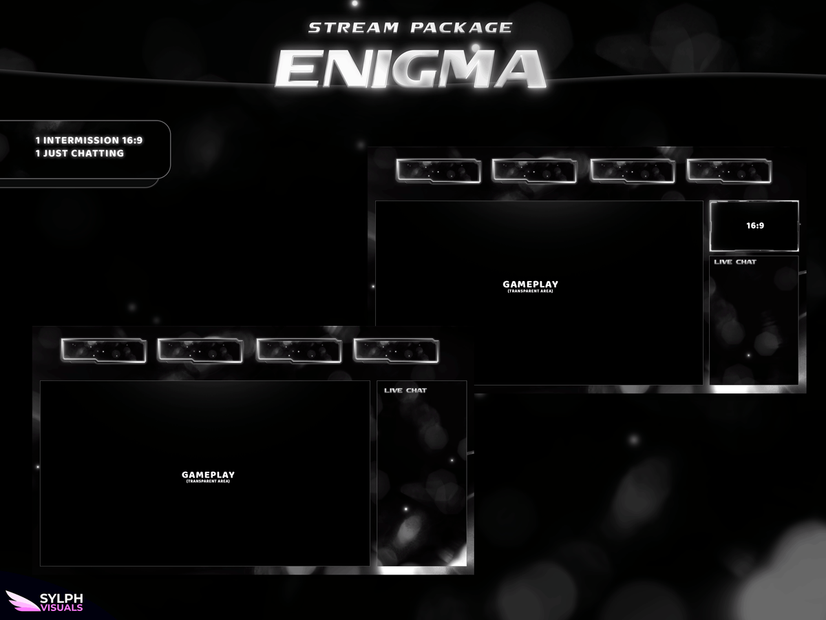Enigma Animated Intermission Screens for Twitch