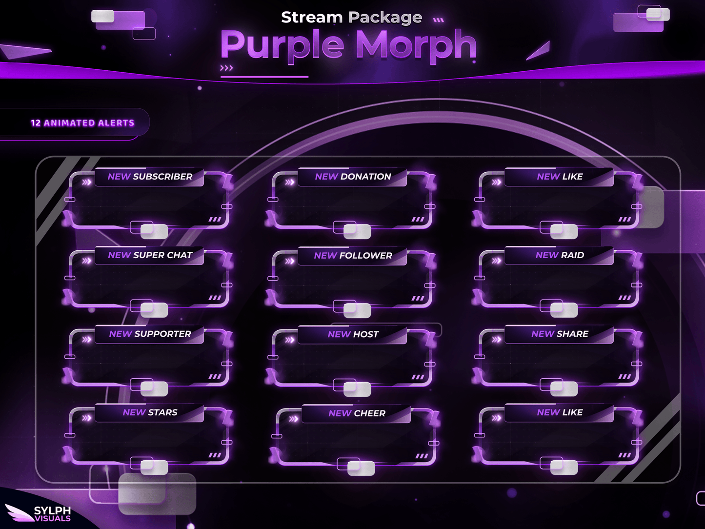 Purple Morph Stream Overlay Package