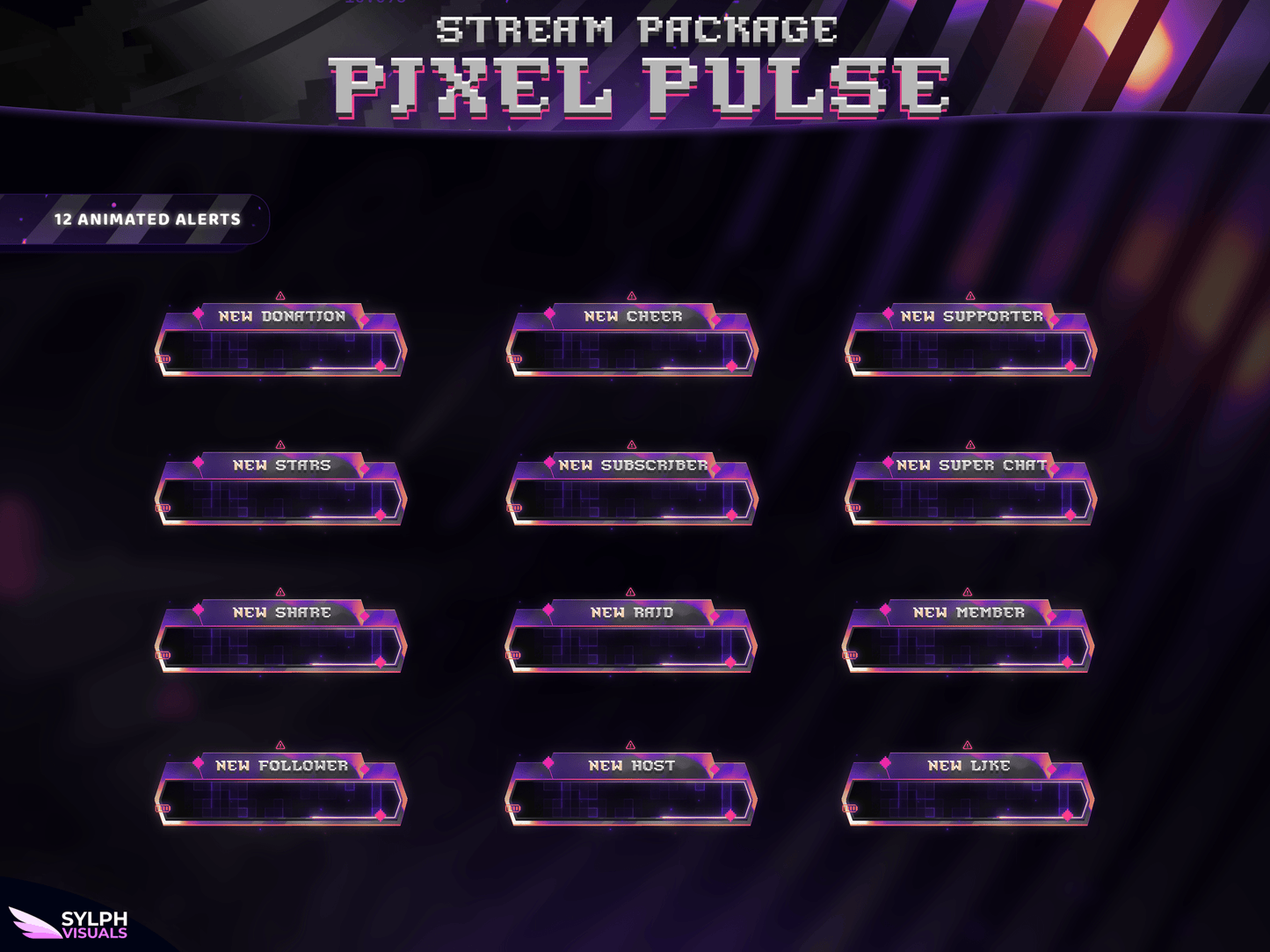 Pixel Pulse Stream Overlay Package