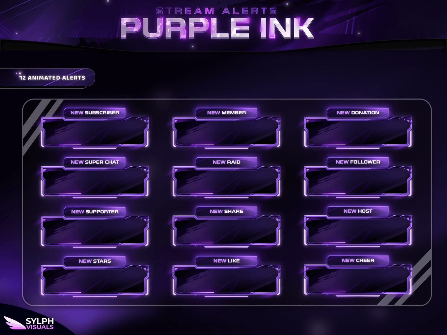 Purple Ink Stream Overlay Package