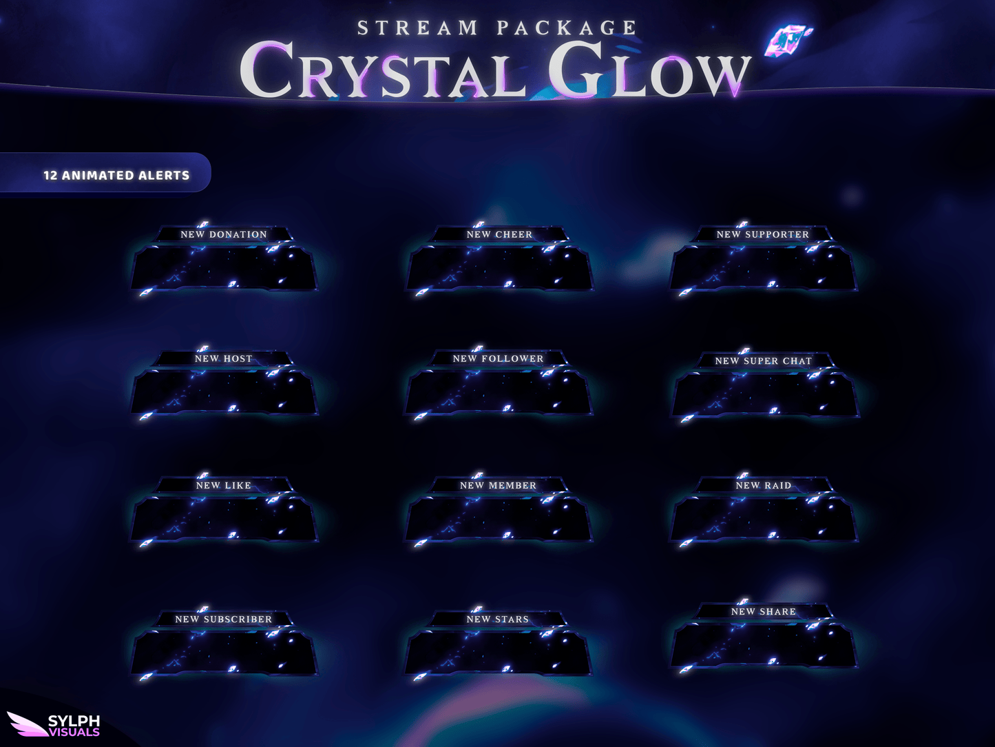 Crystal Glow Stream Overlay Package
