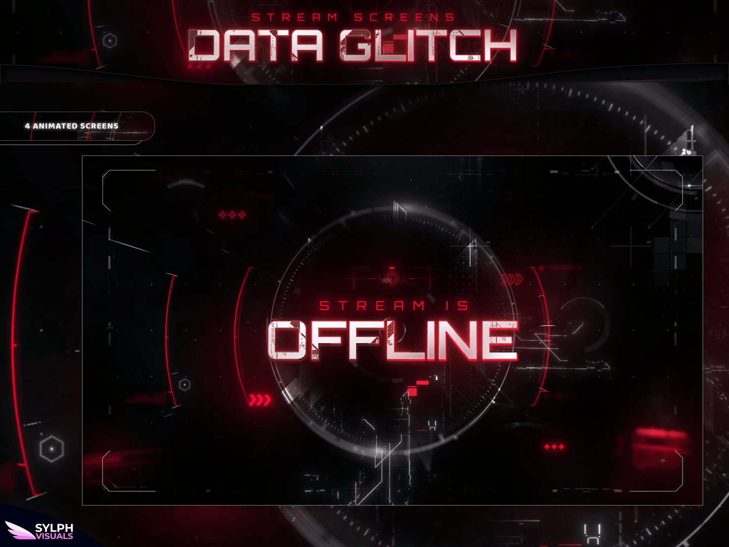 Data Glitch Animated Screens