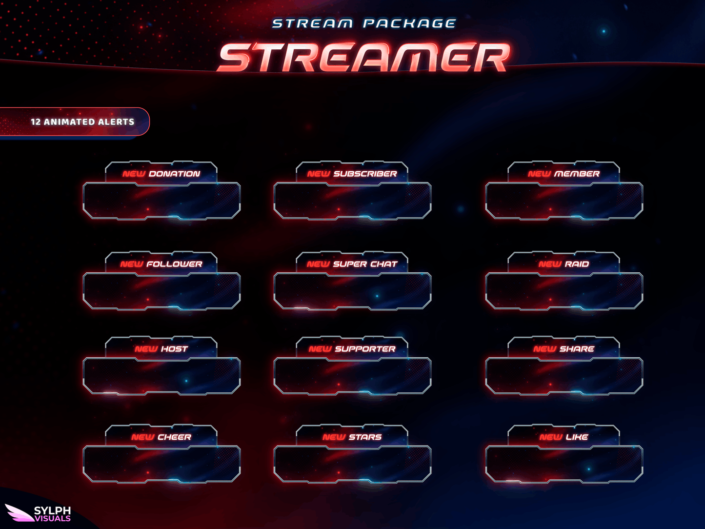 Streamer Animated Alerts for Twitch, Facebook, Youtube, Kick and Trovo