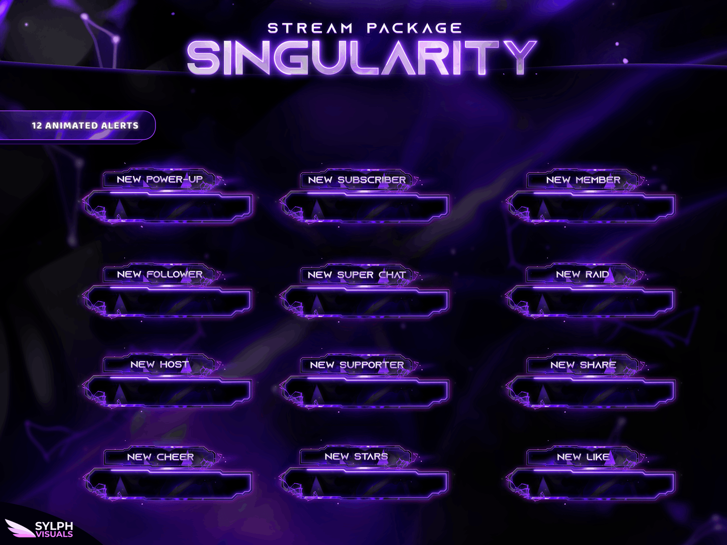 Singularity Animated Alerts for Twitch, Facebook, Youtube, Kick and Trovo