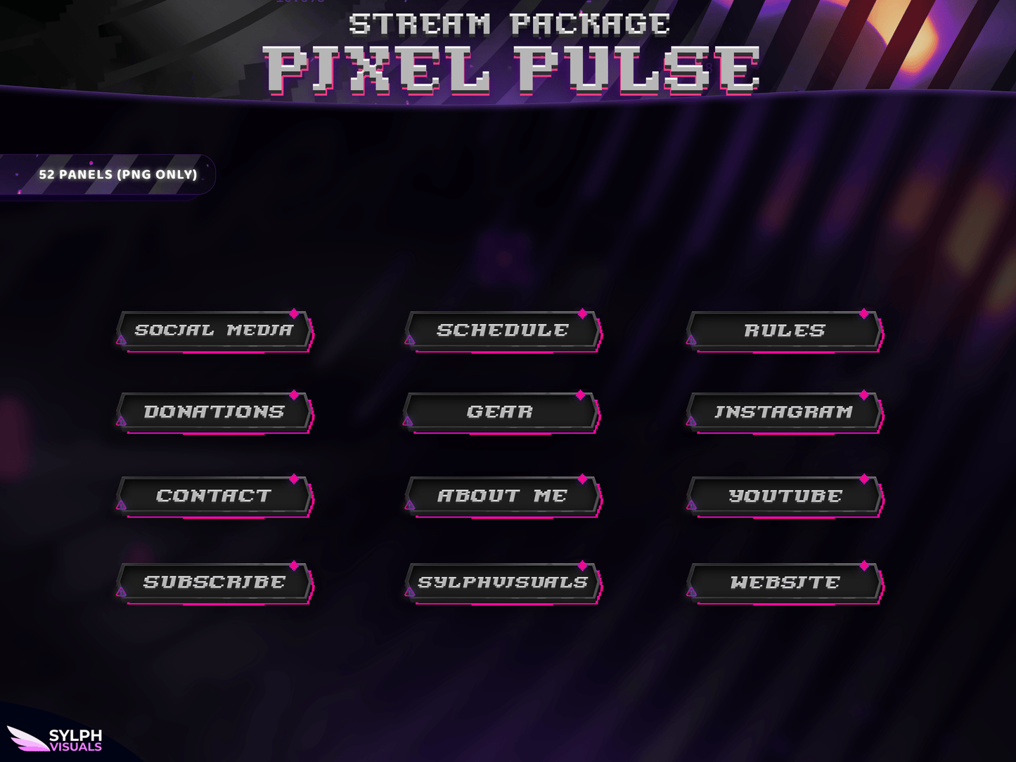 Pixel Pulse Stream Overlay Package
