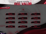  Red Valor Panels and icons for Twitch and Kick