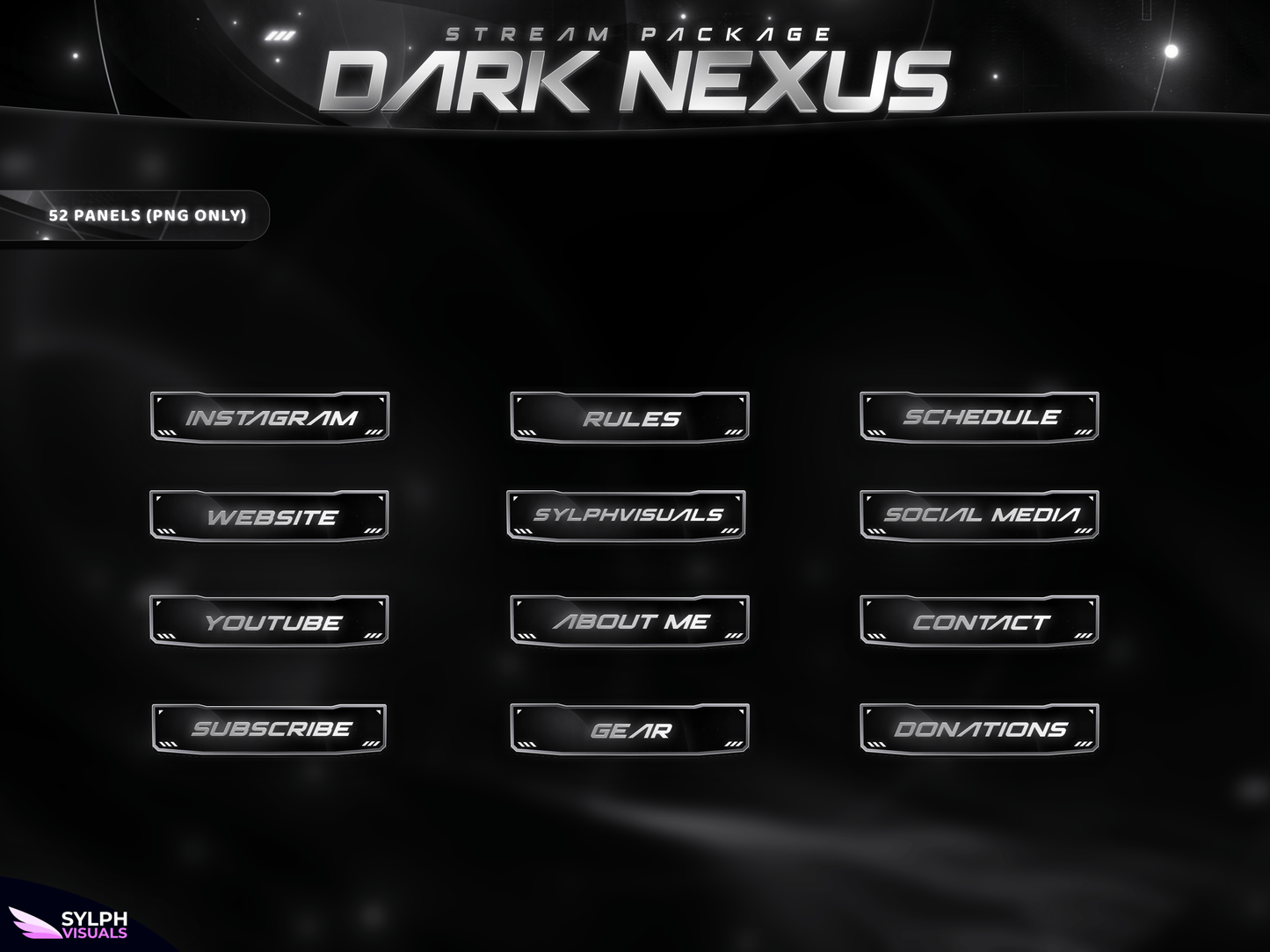 Dark Nexus Stream Overlay Package
