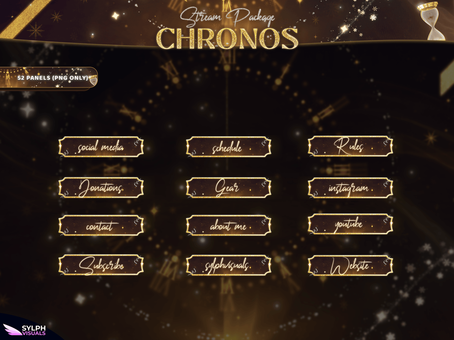 Chronos Panels and icons for Twitch and Kick