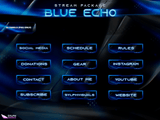 Blue Echo Panels and icons for Twitch and Kick