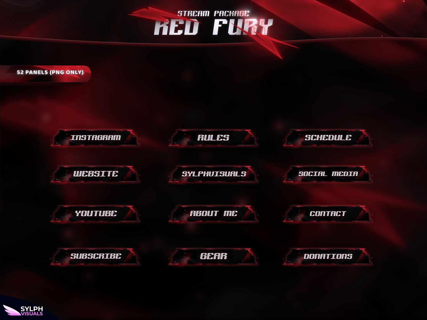 Red Fury Stream Panels