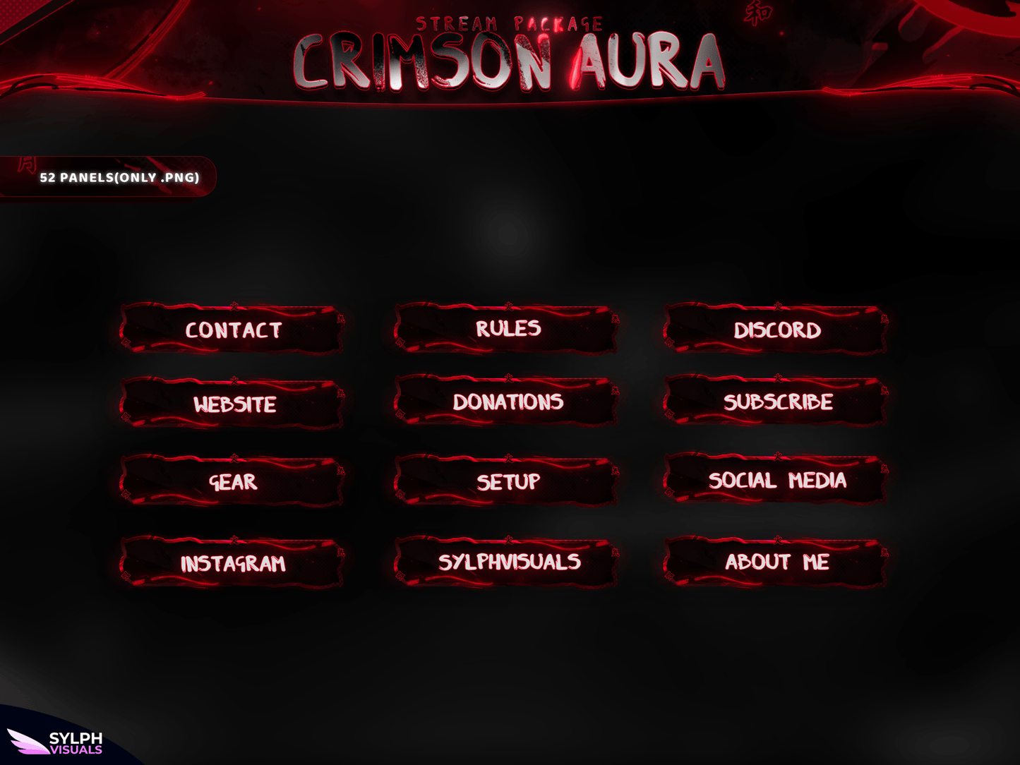 Crimson Aura Stream Overlay Package