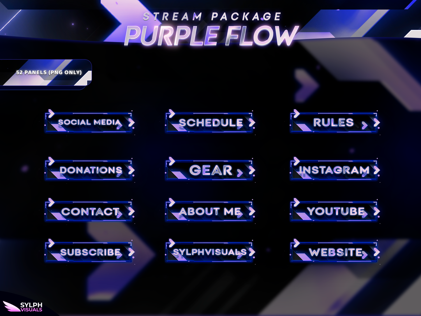 Side Stream Purple Color Purple Flow Stream Overlay Package - SylphVisuals