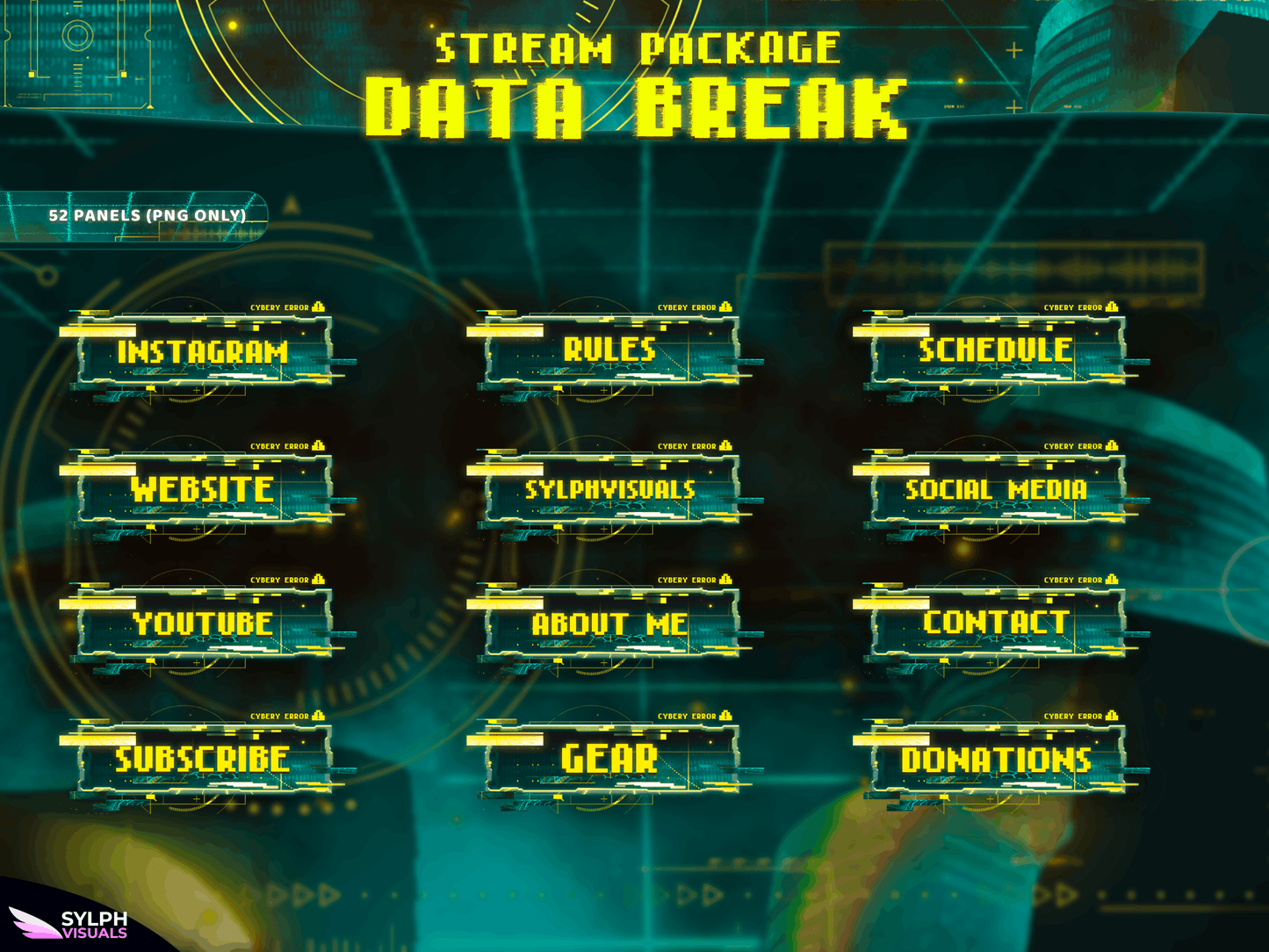 Data Break Panels and icons for Twitch and Kick