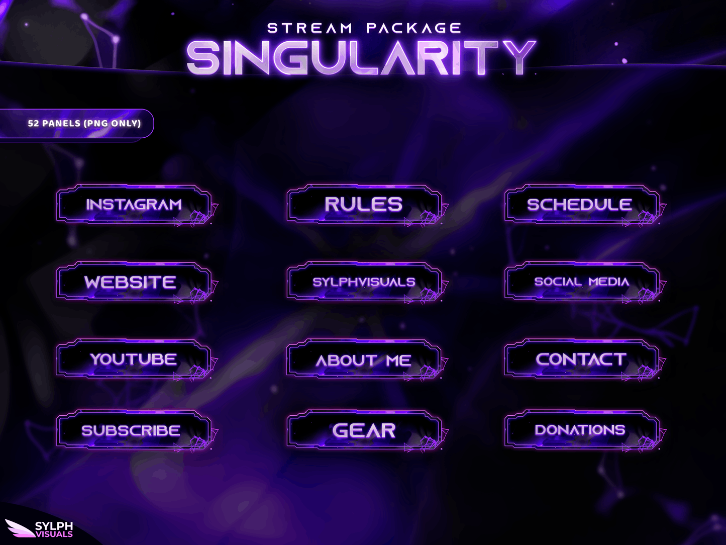 Singularity Panels and icons for Twitch and Kick