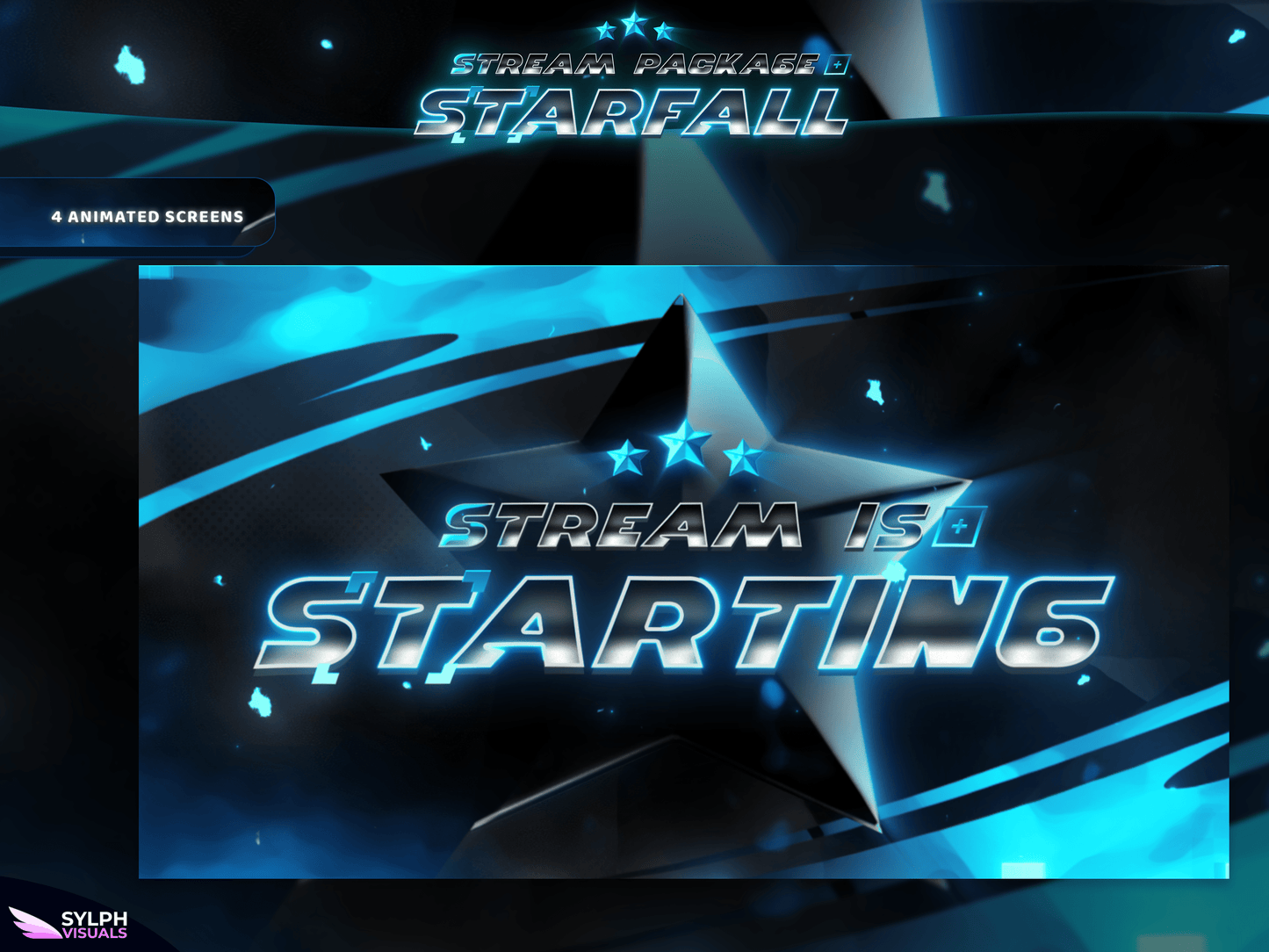 Starfall Animated Twitch Screens