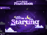 Pixel Moon Animated Twitch Screens