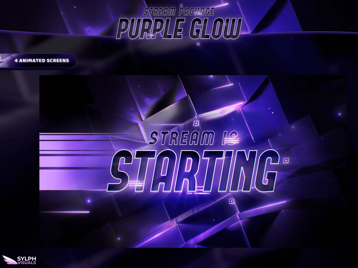 Purple Glow Twitch Screens