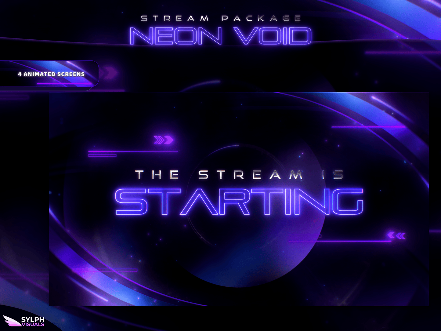Neon Void Animated Twitch Screens