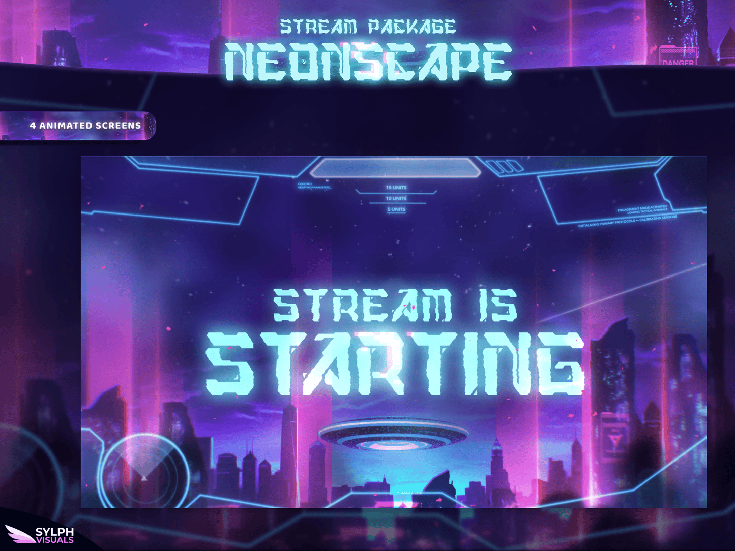 Neonscape Animated Alerts for Twitch, Facebook, Youtube, Kick and Trovo