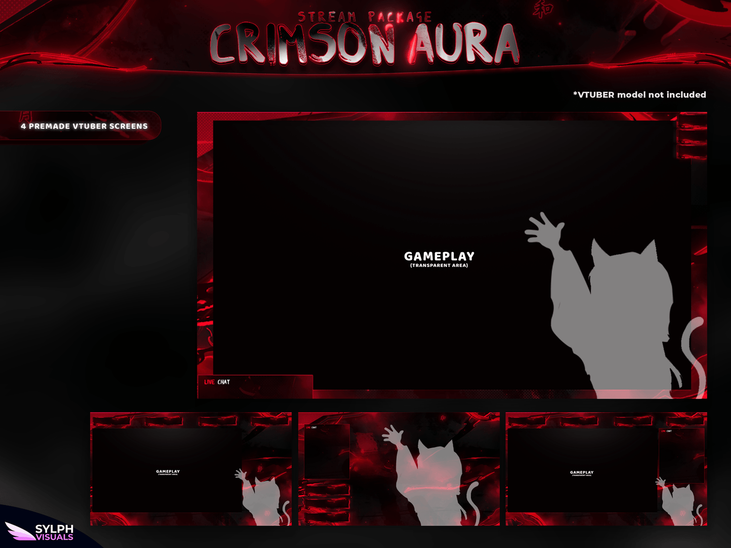 Crimson Aura Stream Overlay Package