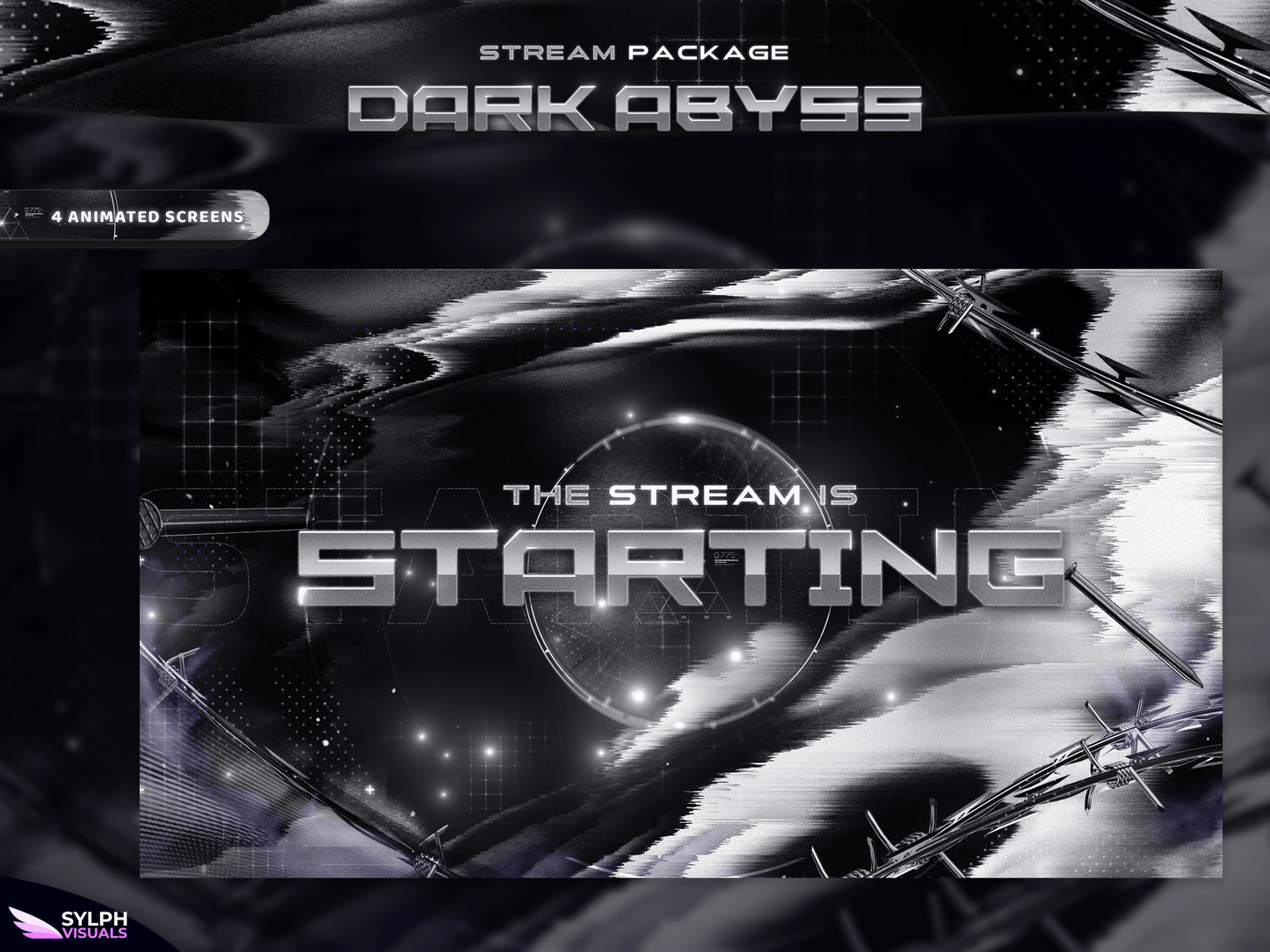 Dark Abyss Animated Alerts for Twitch, Facebook, Youtube, Kick and Trovo