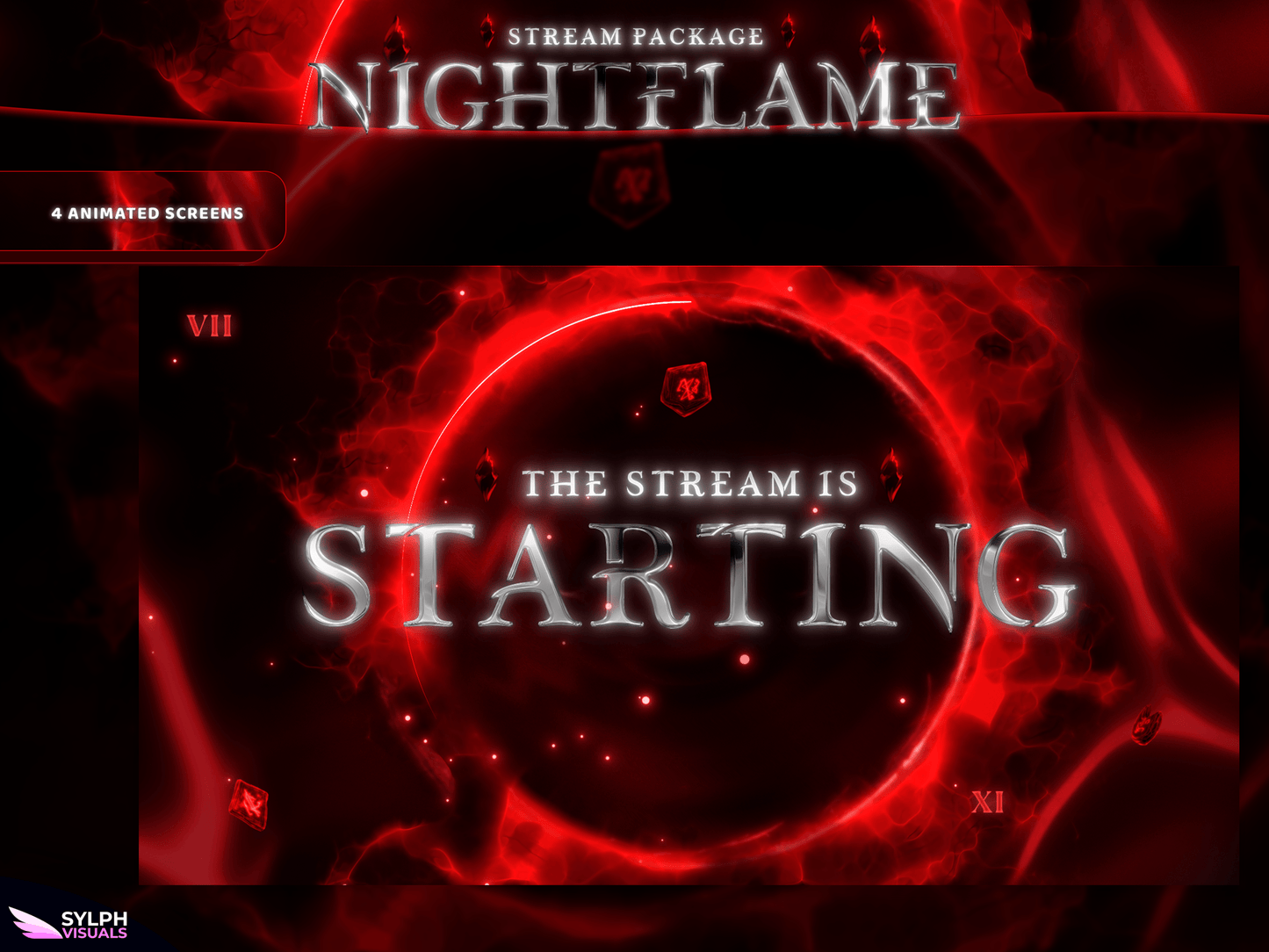 Nightflame Animated Twitch ScreensNeon Talk Animated Twitch Screens