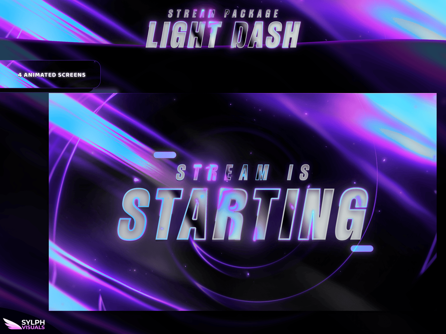 Light Dash Animated Twitch Screens