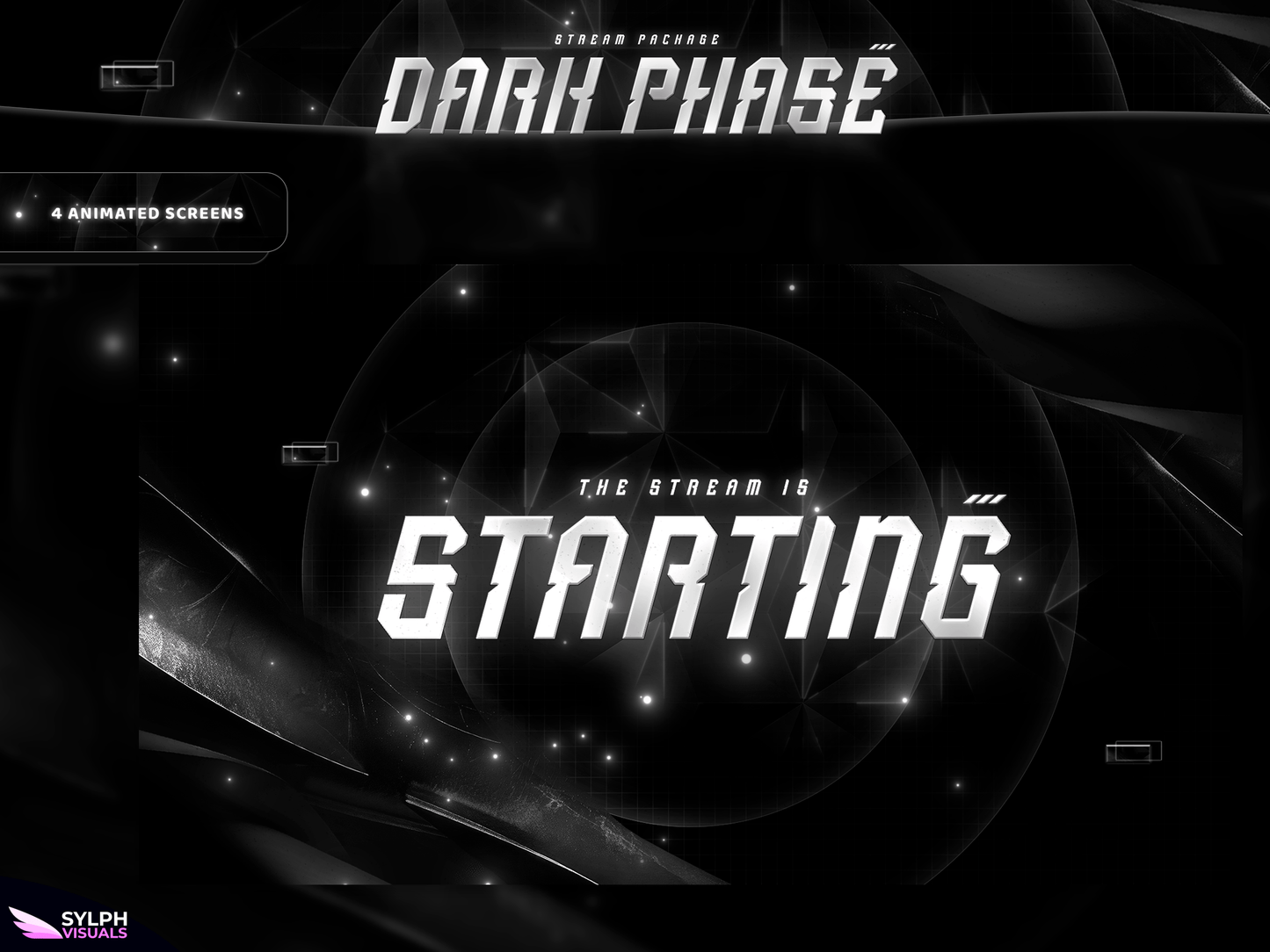 Dark Phase Animated Twitch Screens