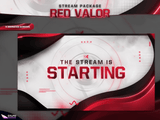 Red Valor Animated Twitch Screens