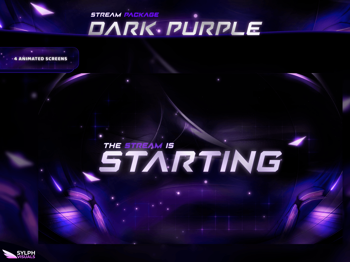 Side Stream Purple Color Dark Purple Stream Overlay Package - SylphVisuals