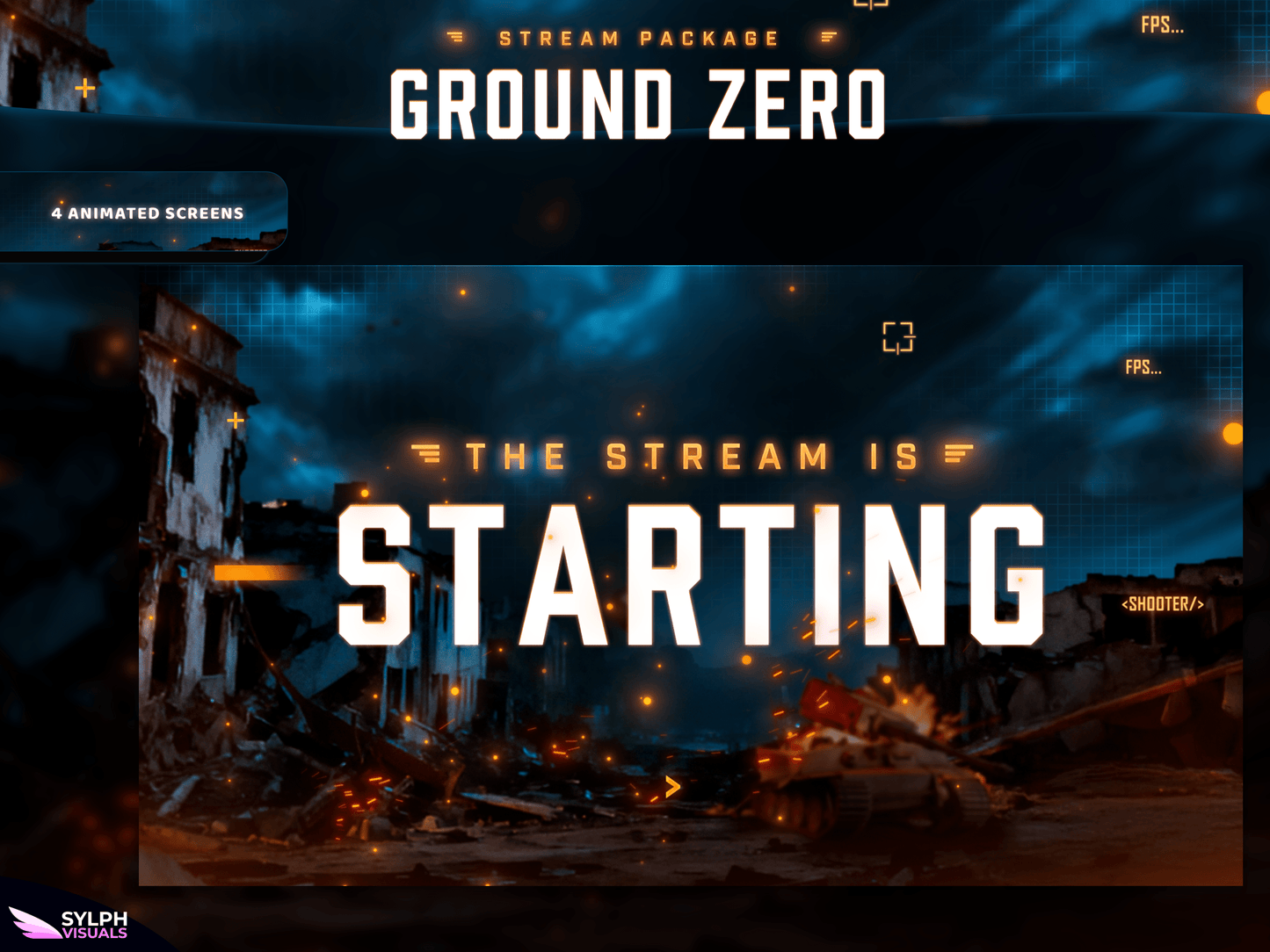 Ground Zero Animated Twitch Screens