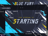Blue Fury Animated Twitch Screens