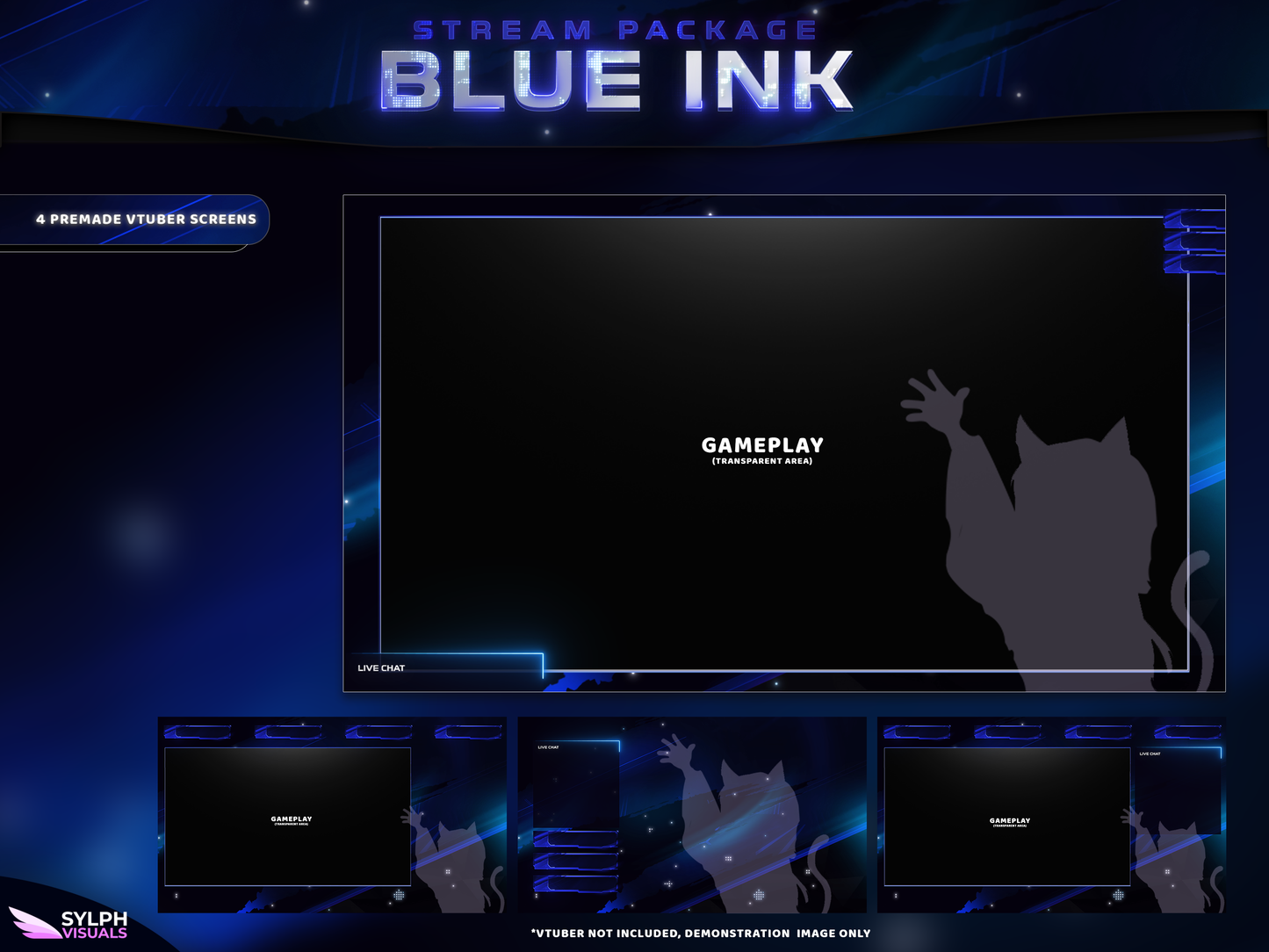 Blue Ink Stream Overlay Package