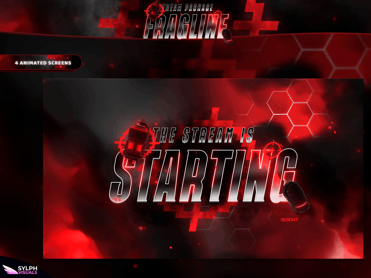 Fragline Animated Twitch Screens