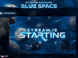 Blue Space Animated Twitch Screens