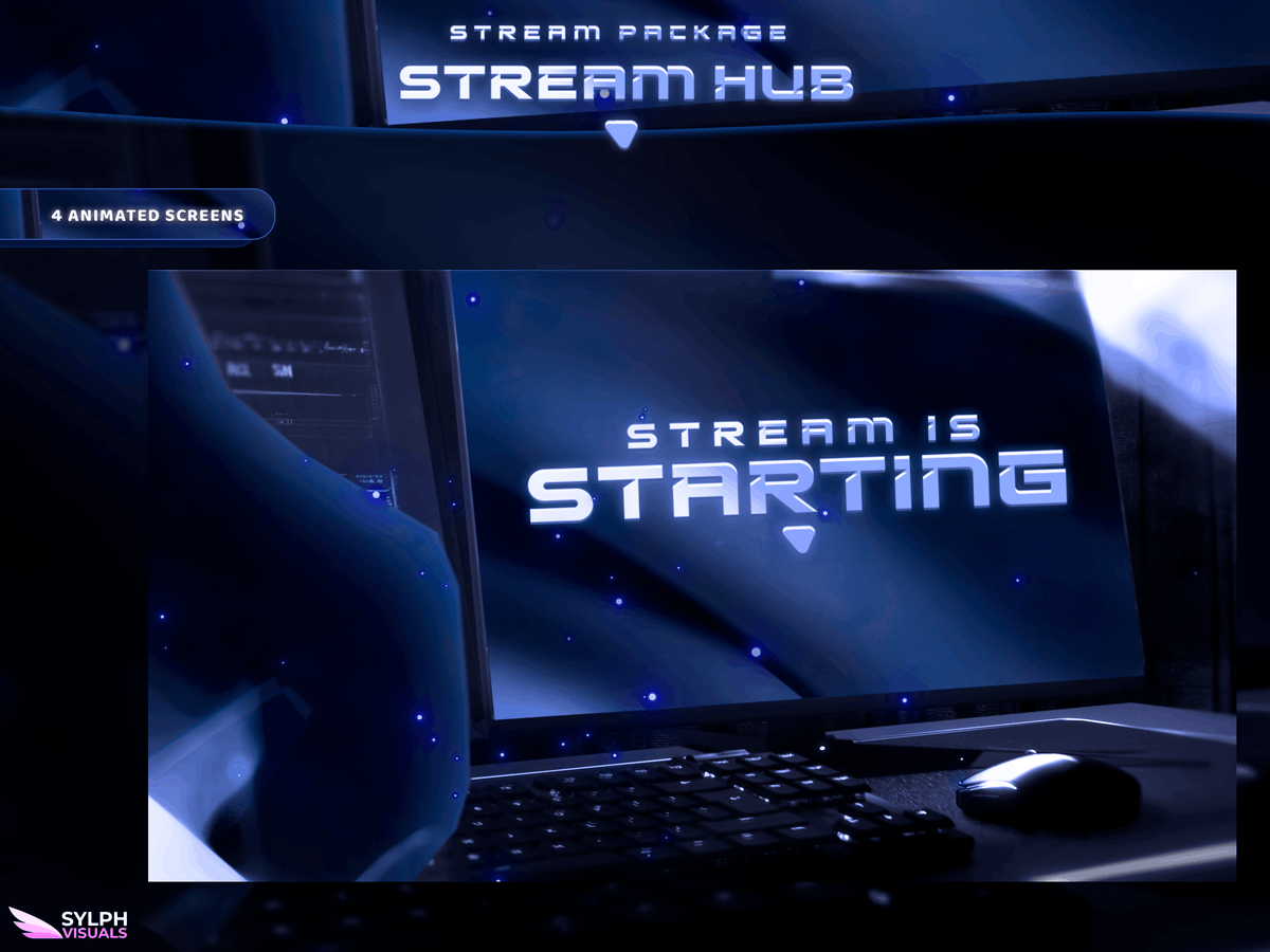 Streamer Hub Animated Twitch Screens