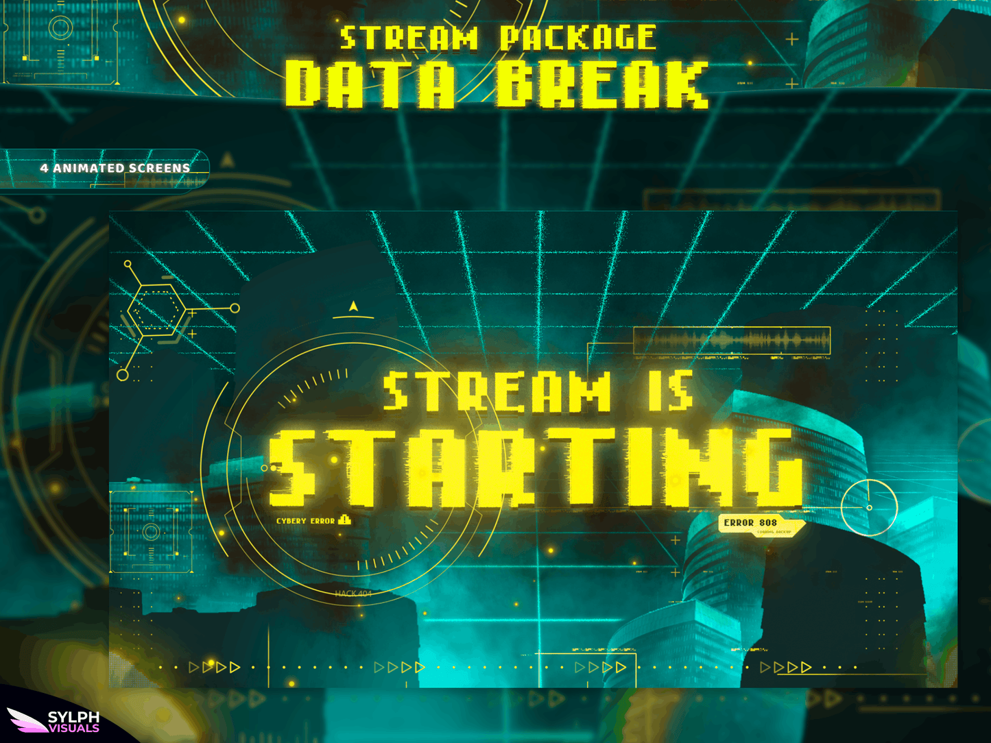 Data Break Animated Twitch Screens