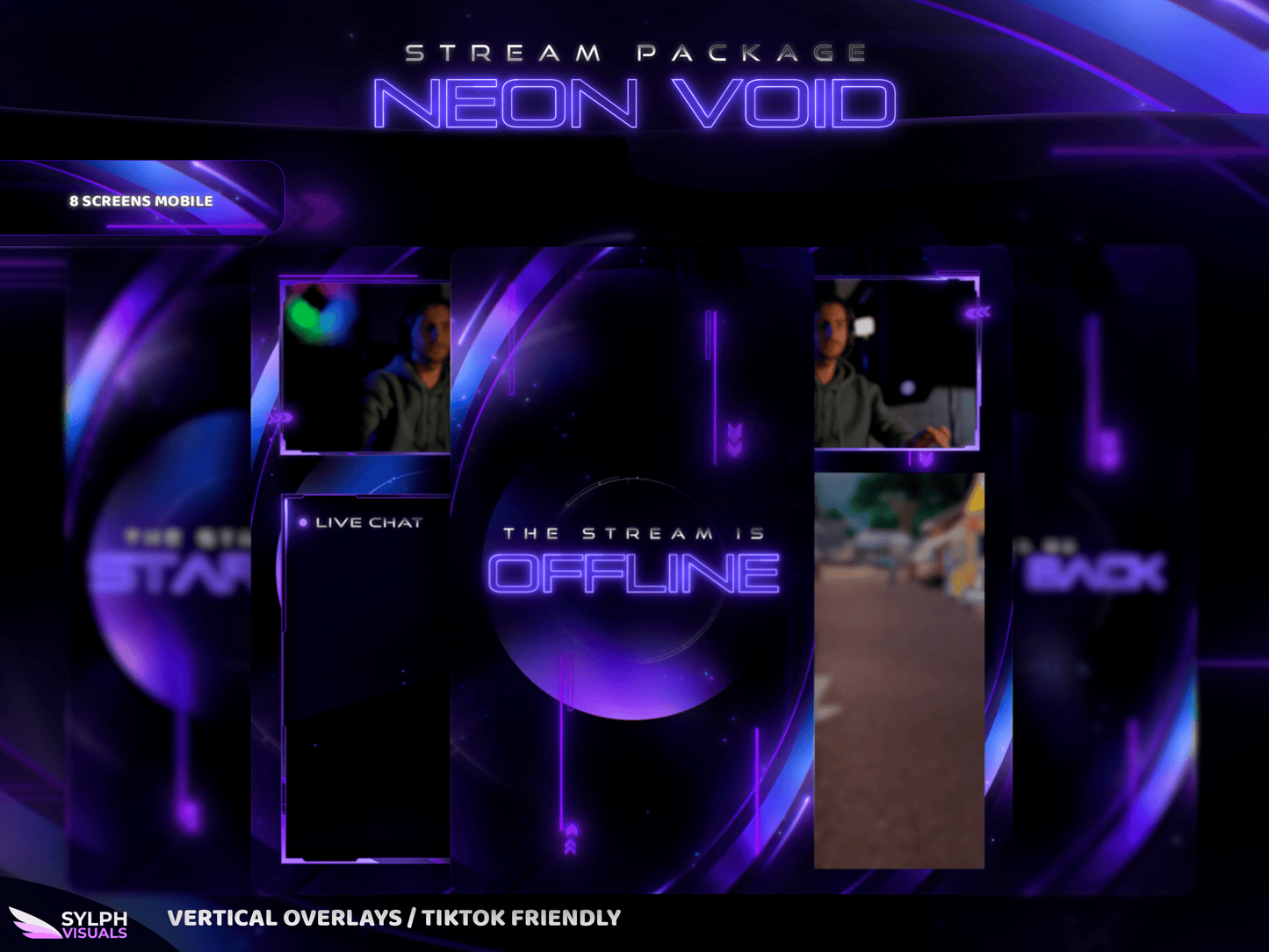 Neon Void Vertical Overlays / TitkTok Friendly
