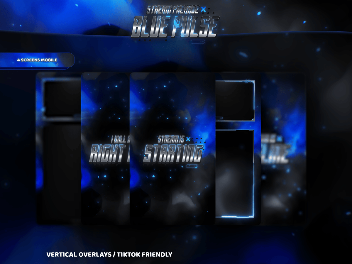Blue Rant Overlay Blue Pulse Stream Overlay Package - SylphVisuals