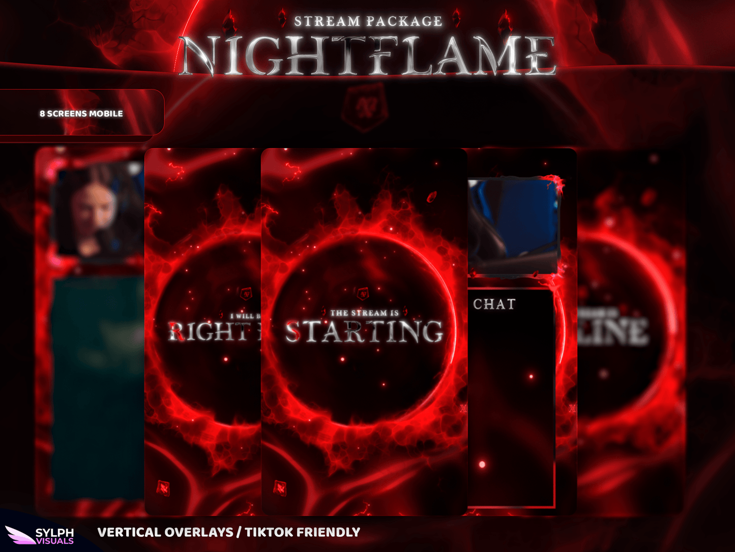 Nightflame Vertical Overlays / TitkTok Friendly