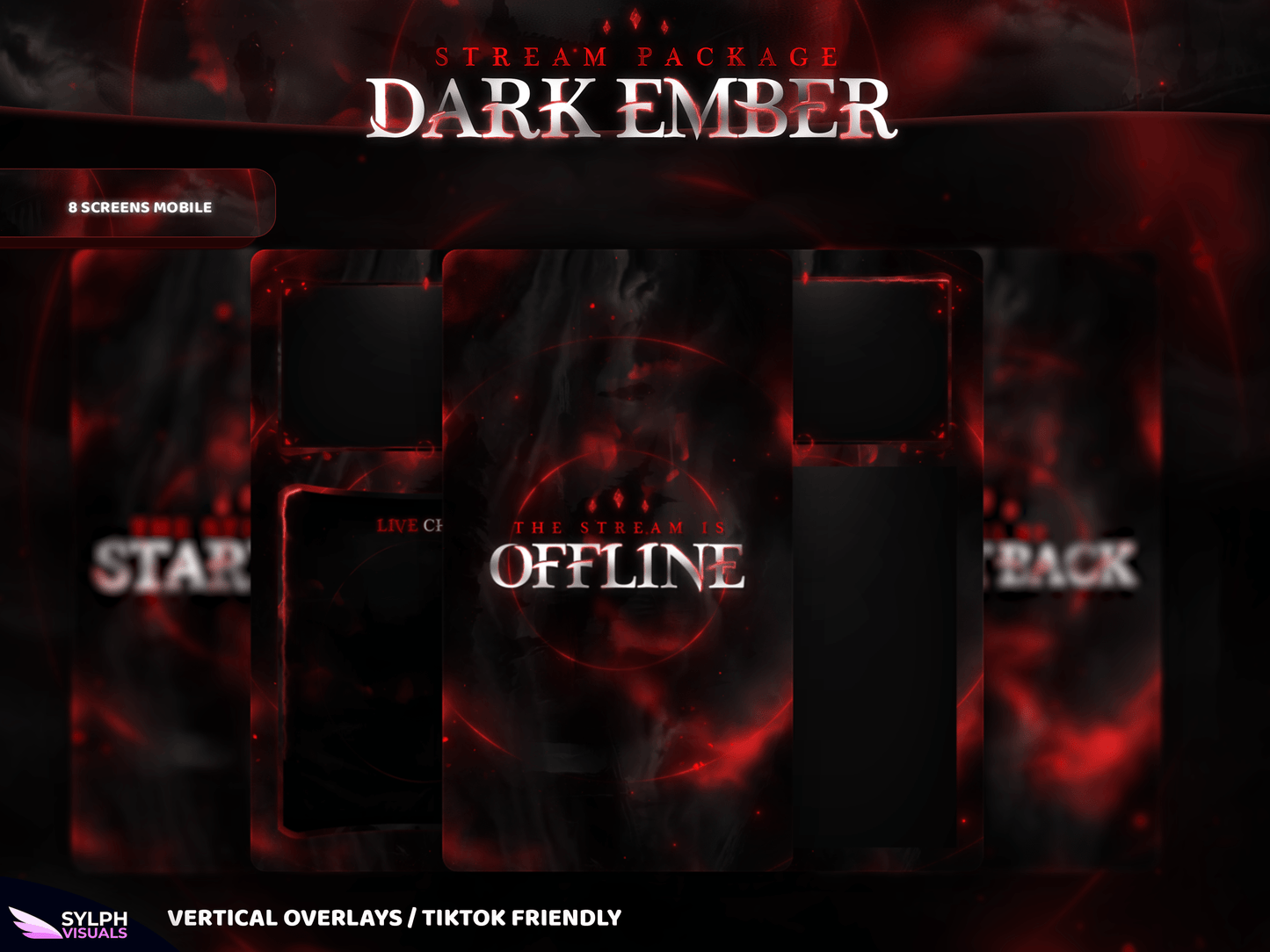 Dark Ember Vertical Overlays / TitkTok Friendly