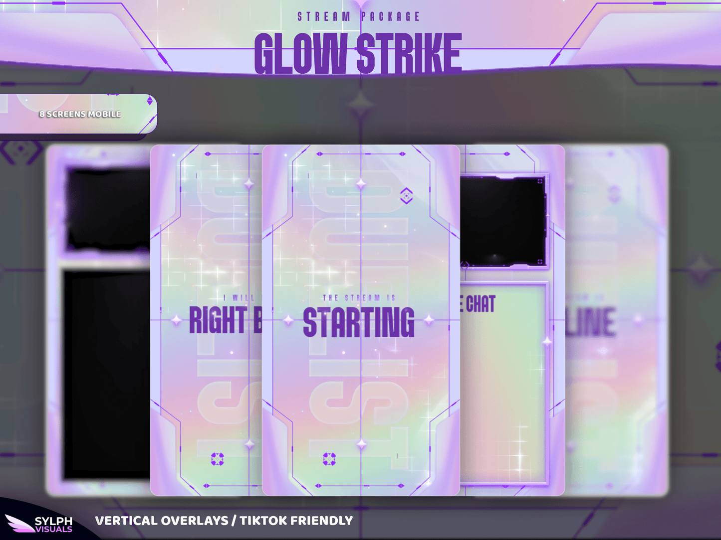 Glow Strike Animated Twitch Screens